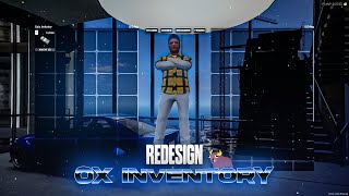 FiveM New OX Inventory Redesign with outfits in items [upl. by Ecyaj555]