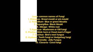 Some common names of fungi [upl. by Notelrac925]