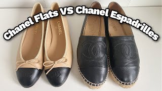 Chanel Flats VS Chanel Espadrilles 😍  Comfort Wear amp Tear Versatility [upl. by Nera]