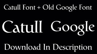 Catull Font FREE TO DOWNLOAD [upl. by Klein]