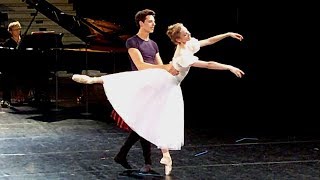 Léonore Baulac amp Germain Louvet étoiles de lOpéra de Paris  La Sylphide répétition rehearsal [upl. by Rowley718]