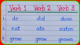 verb 1 verb 2 verb 3 50 words [upl. by Lleder248]