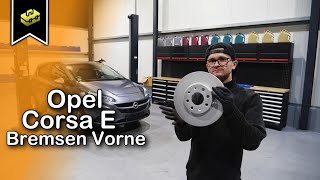 Opel Corsa E Bremsen Vorne Wechseln  Changing front brakes  Tutorial  HD [upl. by Madai]