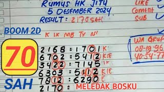 PREDIKSI HK HARI INI KAMIS 5 DESEMBER 2024  BOCORAN TOGEL HK MALAM INI  RUMUS HK JITU [upl. by Audry]