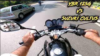 Yahama Ybr 125g VS Suzuki Cultus  Canal Road Lahore  Pov Ride [upl. by Abehsile]