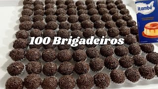 COMO FAÇO 100 BRIGADEIROS DE FESTA  TESTEI O LEITE CONDENSADO ITAMBÉ  Lily Doces [upl. by Adlesirg]