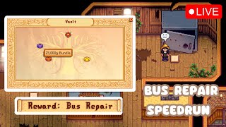 Bus Repair Speedrun  Stardew Valley YR 1 SUMMER [upl. by Leryt]