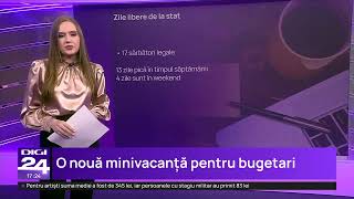 Încă două zile libere pentru bugetari Vor începe lucrul în 2025 pe 8 ianuarie [upl. by Jacintha]