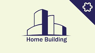 Custom Home Building Logo Design in Adobe illustrator CC  City Logo Design Tutorial [upl. by Ettelrahc]