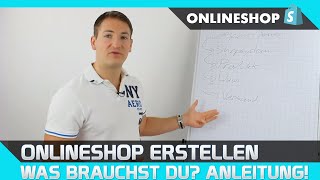 Onlineshop erstellen  Was brauchst du Anleitung [upl. by Wollis]