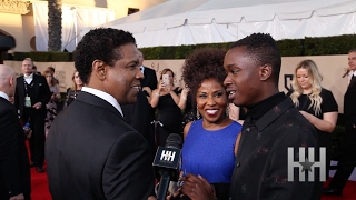 Exclusive quotMoonlightquot Star Loses It After Meeting His Idol Denzel Washington [upl. by Harry]