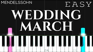 Mendelssohn  Wedding March  EASY Piano Tutorial [upl. by Trela]