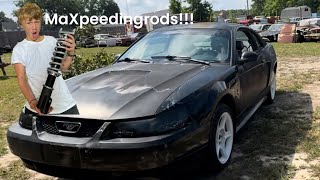 MaXpeedingrods INSTALL AND REVIEW ON NEW EDGE MUSTANG V6 DRIFT CAR BUILD [upl. by Emmet]