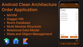 Android Build an MVVM Clean Architecture Order Application  Android Studio Tutorial [upl. by Ymij554]