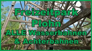 Freizeitpark Plohn Alle Wasserbahnen amp Achterbahnen 2024 Freizeitpark POV Mitfahrt Onride [upl. by Nahpets]