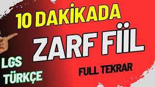 10 Dakikada ZARF FİİL  Full Anlatım Fiilimsiler  LGS  8 Sınıf [upl. by Musette]