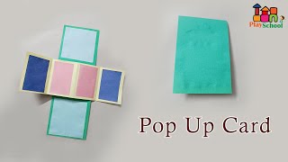 DIY Greeting Card  Pop Up Cards  Easy Paper Folding Crafts  Play School [upl. by Ellohcin81]