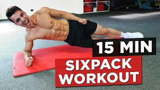 15 MIN SIXPACK WORKOUT NO EQUIPMENT BODYWEIGHT WORKOUT [upl. by Yevreh275]