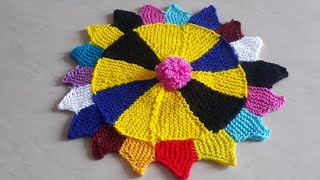 How to make a beautiful colourful woolan Doormat [upl. by Jansen]