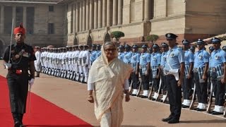 Bangladesh PM pays tribute to Mahatma Gandhi at Rajghat [upl. by Atinele282]