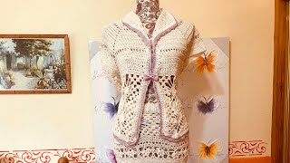 CHAQUETA A CROCHET CONJUNTO PARTE 2 [upl. by Vanna]