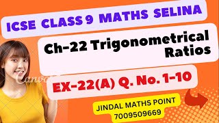 Ch22 Trigonometrical Ratios Ex22A Q No110 From Selina Concise For Class 9 Math [upl. by Shayna]