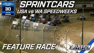 Sprintcars  USA vs WA Speedweeks  Bunbury  1st Jan 2023  ClayPerView Highlights [upl. by Maynard315]