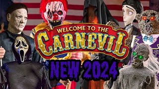 NEW SPIRIT HALLOWEEN 2024 WELCOME TO THE CARNEVIL ANIMATRONIC LINEUP [upl. by Idnew885]