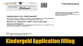 KINDERGELD APPLICATION in english  KINDERGELD FORMULAR filling in english  Connectify Skillmate [upl. by Pickard730]