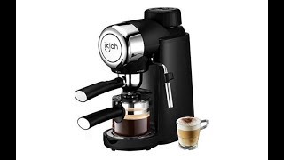 IKICH 35Bar 4Cup Espresso Coffee Maker with Spoon Cappuccino Machine with Steam Milk Frother [upl. by Clyde]