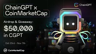 AIRDROP ChainGPT CGPT НА COINMARKETCAP  АИРДРОП КРИПТОВАЛЮТЫ  РАЗДАЧА ОТ КОИНМАРКЕТКАП [upl. by Ayyidas]