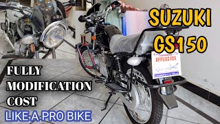 Suzuki Gs150 Modification Cost  The Best Modification In Pakistan [upl. by Doniv]