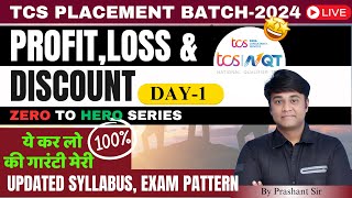 TCS NQT 2024  Profit amp Loss Masterclass Day1 with Prashant Sir  Crack TCS Exam amp Placements [upl. by Leval210]