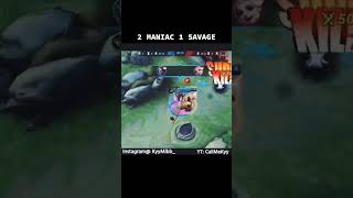 HERO BROADY  MOMENT 2 MANIAC DAN 1 SAVAGE WKWKW mlbb mobilelegend shorts [upl. by Eckart]