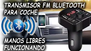 Bluetooth Transmisor FM para coche  FUNCIONA [upl. by Norha]