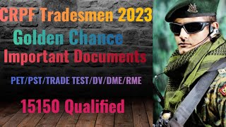 CRPF tradesmen 20232nd List Important Documents [upl. by Therine260]