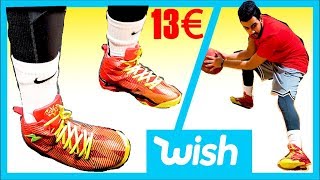 JAI TESTÉ DES CHAUSSURES DE BASKETBALL WISH  😵⚡ [upl. by Adnahcir]