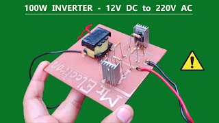 12V DC to 220V AC Converter 100W Inverter  School Project Idea 2022 [upl. by Sivert]