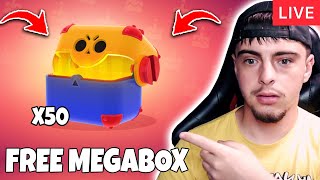 🔴LIVE 50 DE MEGA BOX GRATIS  BRAWL STARS ROMANIA [upl. by Aninnaig]