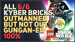 All 6 Kyber Bricks Outmanned But Not Out Gunganed 100 LEGO Star Wars The Skywalker Saga [upl. by Auroora]