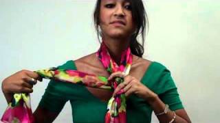 How to Tie a Scarf Ascot Wrap [upl. by Renner]