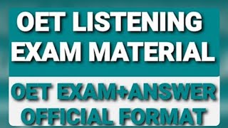 OET LISTENING TEST 26 11 2024 oetexam oet oetlistening oettraining oetlisteningtest oet02 [upl. by Maurizio]