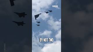 A B2 and Four F22s Casually Passing By [upl. by Ateuqahs]