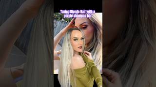 Blonde Hair Toning with Purple Shampoo Bar hairtransformation [upl. by Flossy499]