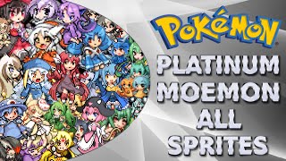 Pokemon Moemon Platinum ALL MOEMON SPRITES [upl. by Maighdiln]