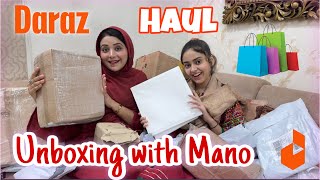 Daraz se shopping 🛍️meri aur Mano ki🤩UnboxingDaraz Haul [upl. by Albers]