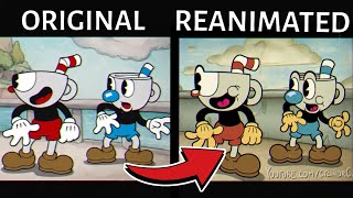 Cuphead Cutscenes REANIMATED in the Show Style Comparison [upl. by Haduhey]