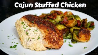 How To Make Cajun Stuffed Chicken Breast  Easy Stuffed Chicken Recipe [upl. by Nosyd]