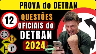 Simulado do DETRAN 2024 12 Questões da Prova teórica do DETRAN Exame legislação de trânsito 2024 [upl. by Feola16]