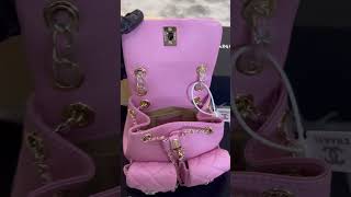 Chanel Duma Backpack Medium Pink Caviar Gold Hardware 23Pchanel backpack pink bag shorts [upl. by Desi]